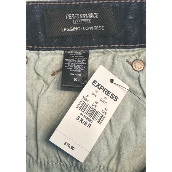 Express Low Rise Jean Stretch Legging. Size 8. Regular Length NWT - Picture 4 of 5